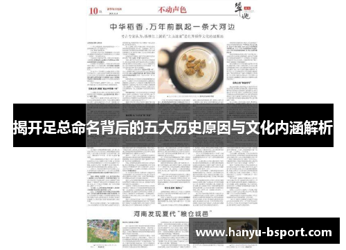 揭开足总命名背后的五大历史原因与文化内涵解析